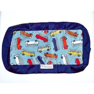 MINKY COUTURE VW Bus Campervan Snuggle Lovey Security Blanket w/Satin Trim